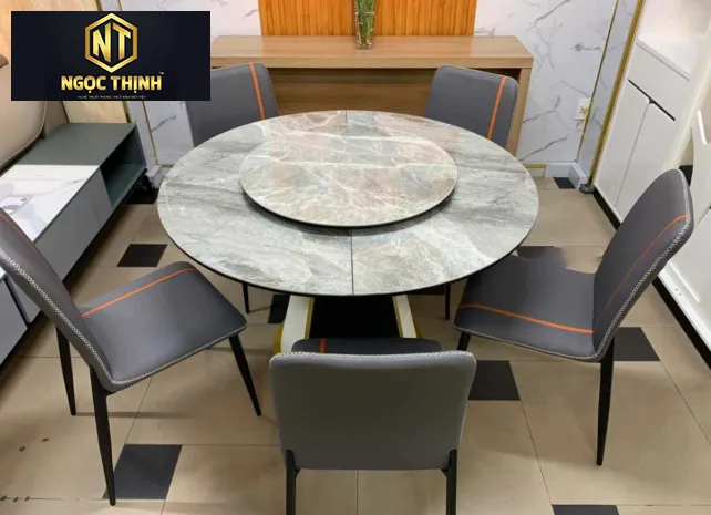 BỘ BÀN GHẾ TRÒN CÓ ĐĨA XOAY